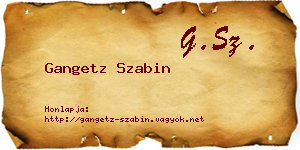 Gangetz Szabin névjegykártya